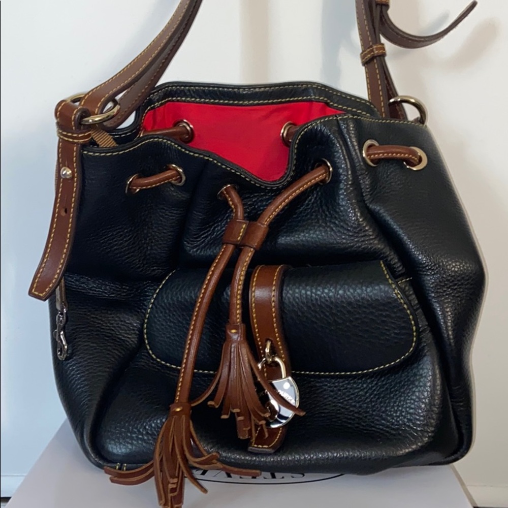 Dooney & Bourke Drawstring Brown and Black Purse